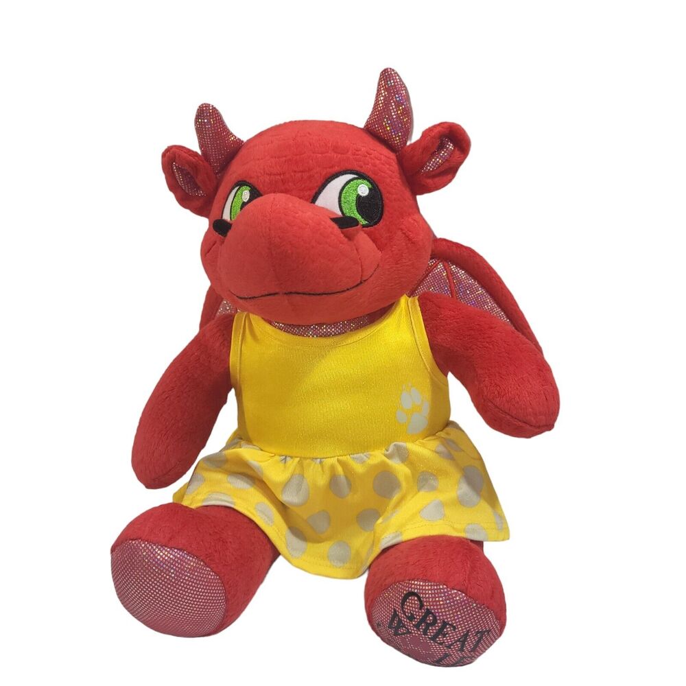 Build A‎ Bear Great Wolf Lodge Plush Stuffed Animal Red Dragon 15"